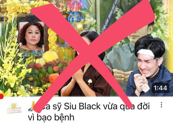 Một kênh YouTube đưa thông tin sai sự thật về ca sĩ Siu Black qua đời - Ảnh chụp màn hình