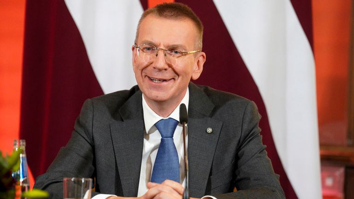 Tổng thống Latvia Edgars Rinkēvičs - Ảnh: SKYNEWS