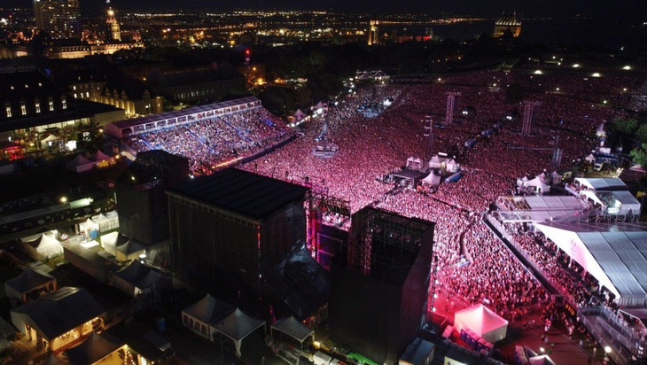 Buổi diễn của nhóm Foo Fighters ở Quebec (Canada) tháng 7-2023. Ảnh: JACQUES BOISSINOT/THE CANADIAN PRESS