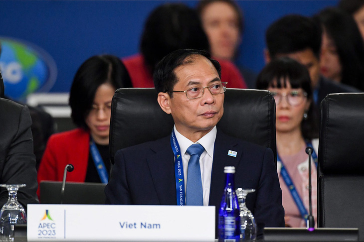 Bộ trưởng Bộ Ngoại giao Bùi Thanh Sơn dự Hội nghị Liên bộ trưởng ngoại giao - kinh tế Diễn đàn hợp tác kinh tế châu Á - Thái Bình Dương (APEC) lần thứ 34 (AMM 34) - Ảnh: Thế giới và Việt Nam