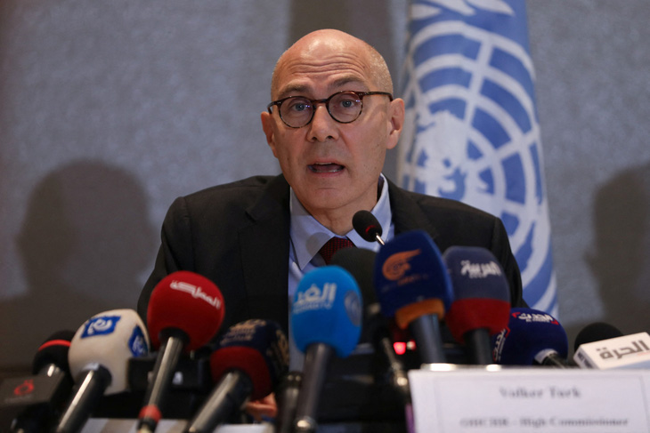 Cao ủy Liên Hiệp Quốc về quyền con người Volker Turk muốn đến các vùng lãnh thổ Palestine và Israel để điều tra - Ảnh: REUTERS