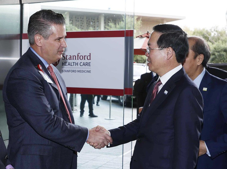 Chủ tịch nước Võ Văn Thưởng gặp lãnh đạo Đại học Stanford - Ảnh: TTXVN
