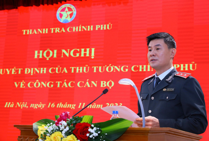 Phó tổng Thanh tra Chính phủ Nguyễn Văn Cường phát biểu tại hội nghị - Ảnh: THANH TRA CHÍNH PHỦ