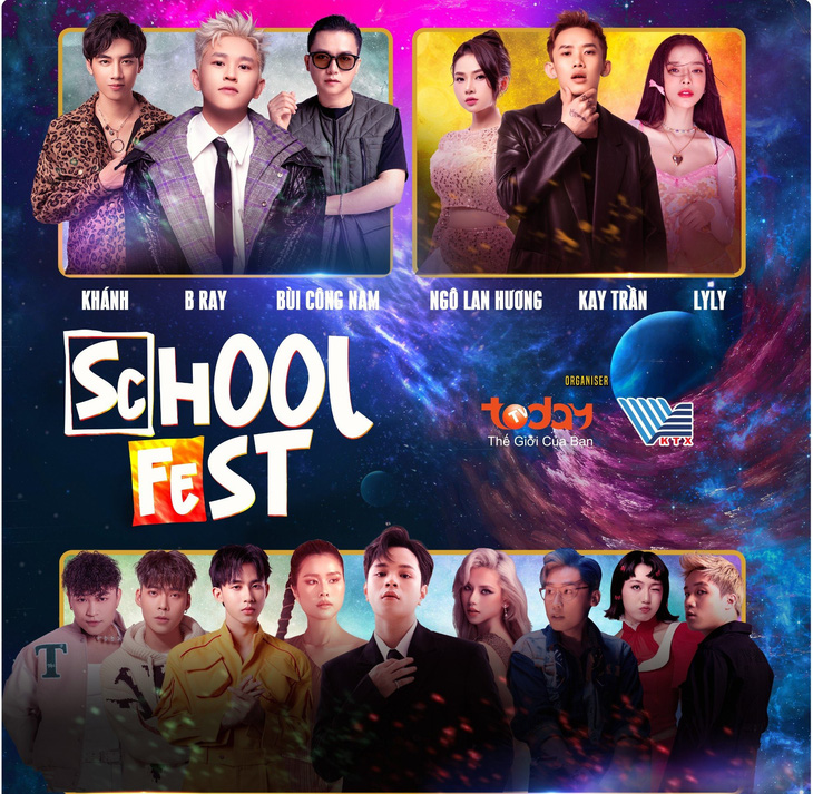 Các nghệ sĩ tham gia School Fest ngày 19-11 - Ảnh: BTC
