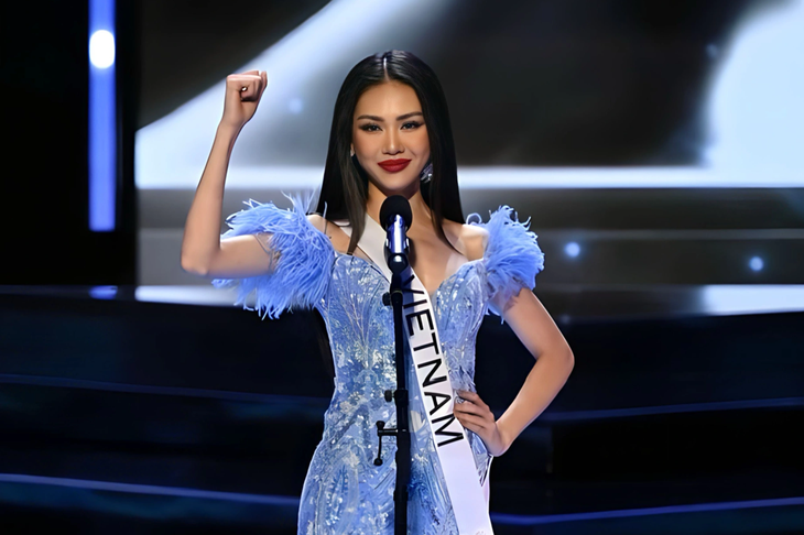 Bùi Quỳnh Hoa tại vòng bán kết cuộc thi Miss Universe 2023 - Ảnh: Facebook nhân vật