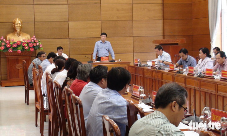 Toàn cảnh buổi gặp gỡ các doanh nghiệp xuất khẩu gạo tỉnh Đồng Tháp chiều 17-11 - Ảnh: ĐẶNG TUYẾT