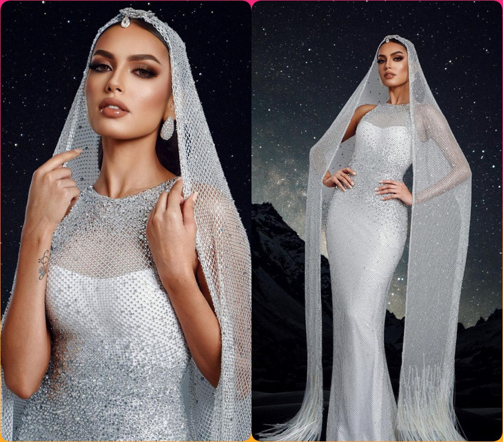 Hoa hậu Pakistan xinh đẹp tựa nữ thần trong trang phục dạ hội lấp lánh