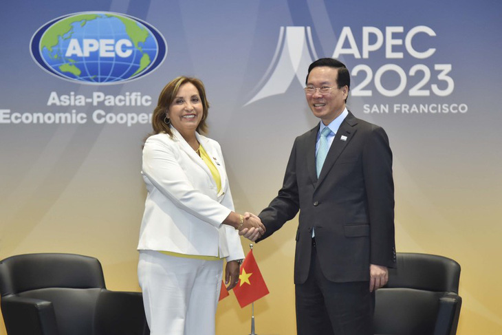 Chủ tịch nước chúc Peru đảm nhiệm vai trò chủ nhà APEC 2024, khẳng định sẽ phối hợp chặt chẽ với Peru hướng tới thành công của sự kiện - Ảnh: TTXVN