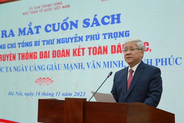 Ông Đỗ Văn Chiến - chủ tịch Ủy ban Trung ương Mặt trận Tổ quốc Việt Nam - Ảnh: HÀ QUÂN