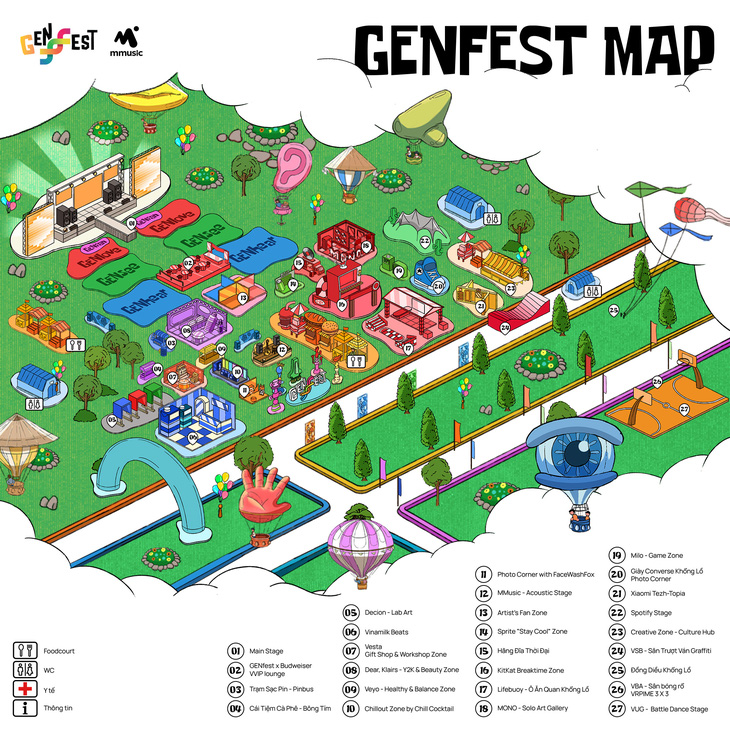 Bản đồ lễ hội GENfest - Ảnh: VBA