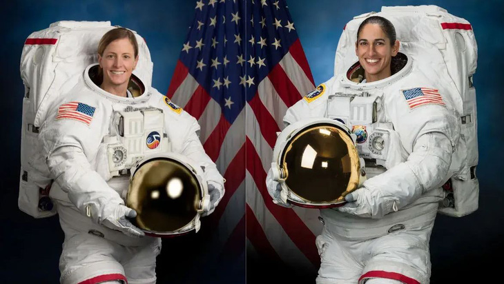 Phi hành gia Jasmin Moghbeli (phải) và Loral O'Hara - Ảnh: NASA