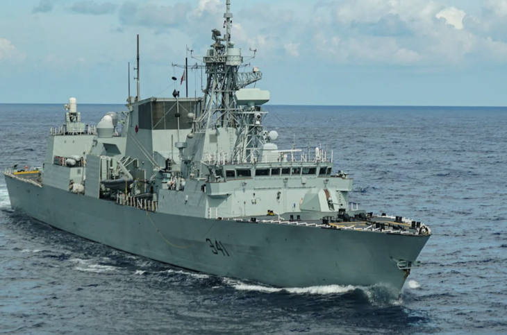 Tàu khu trục lớp Halifax HMCS Ottawa của Hải quân Hoàng gia Canada - Ảnh: CBC