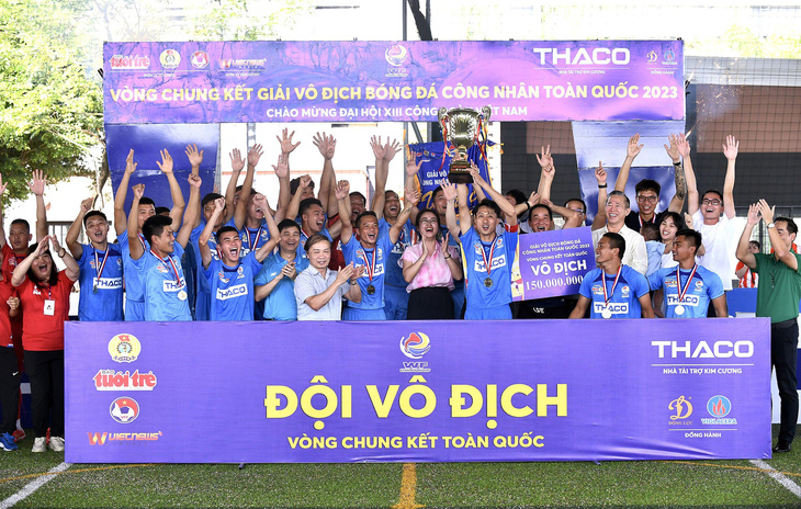 Hải Phòng lên ngôi vô địch vòng chung kết Giải vô địch bóng đá công nhân toàn quốc 2023 - Ảnh: QUANG ĐỊNH
