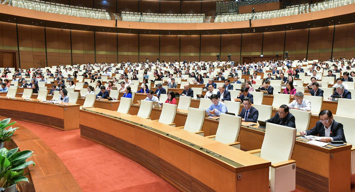 Một phiên họp tại kỳ họp thứ 6 của Quốc hội khóa XV - Ảnh: GIA HÂN