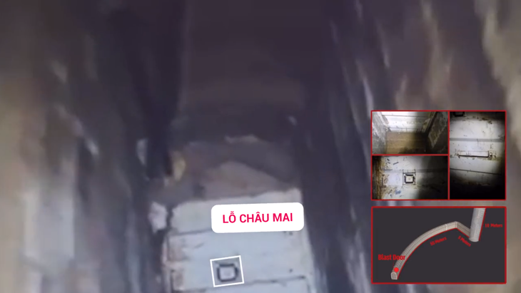 Cửa chống nổ được tìm thấy ở đoạn đường hầm trong khuôn viên Bệnh viện Al Shifa - Ảnh: IDF