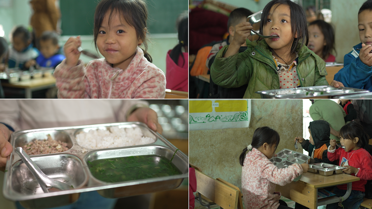 Chương trình &quot;Một triệu bữa cơm có thịt&quot; đã đến với các em nhỏ ở Lùng Pủng, Hà Giang
