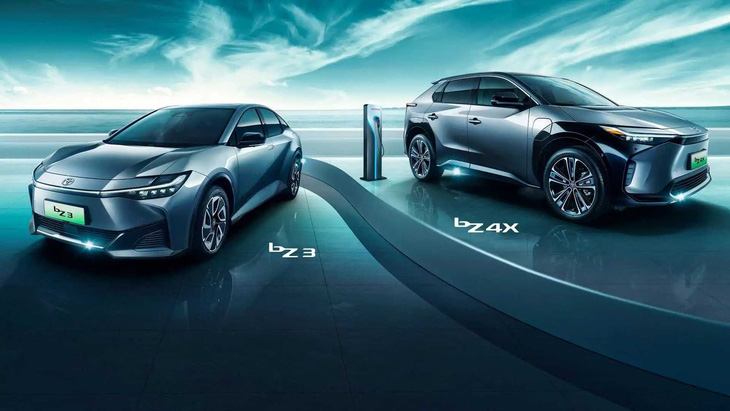 Sử dụng pin của BYD, Toyota bZ3 có thể đi được khoảng 600km trong một lần sạc đầy. Hiệu suất khí động học tốt hơn so với chiếc SUV chung nền tảng bZ4X, bZ3 dự kiến chỉ được bán ra ở thị trường Trung Quốc - Ảnh: Toyota