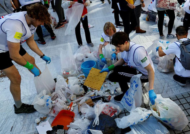 Kết thúc cuộc thi, đã có 550kg rác thải trên đường phố được thu gom.