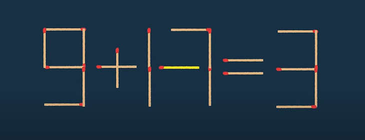 Thử tài IQ: Di chuyển một que diêm để 9+17=9 thành phép tính đúng- Ảnh 2.