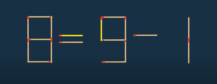 Thử tài IQ: Di chuyển 2 que diêm để 8-3=7 thành phép tính đúng- Ảnh 2.