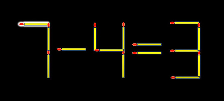 Thử tài IQ: Di chuyển một que diêm để 4+3=-7 thành phép tính đúng- Ảnh 6.