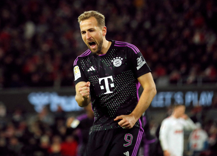 Niềm vui của Kane sau khi ghi bàn thắng cho Bayern Munich - Ảnh: REUTERS