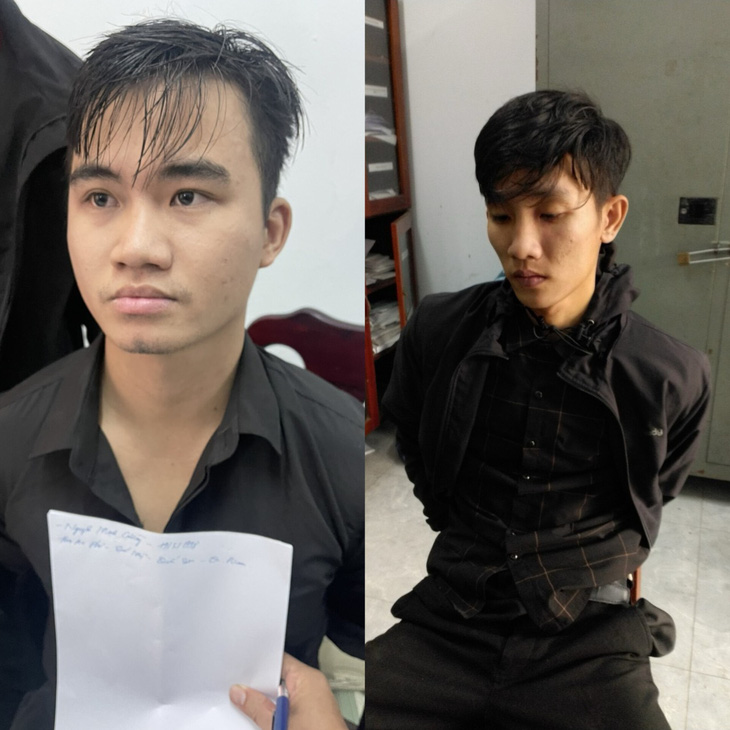 Hai nghi phạm cướp ngân hàng ở Đà Nẵng - Ảnh: H.B.