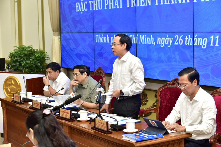 Bí thư Nguyễn Văn Nên đề xuất thêm một suất phó chủ tịch UBND TP.HCM chuyên sâu đảm trách việc thực hiện nghị quyết 98 về thí điểm chính sách, cơ chế đặc thù phát triển TP.HCM - Ảnh: T.T.D.