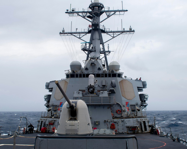 Hình ảnh tàu USS Hopper hoạt động gần Hoàng Sa ở Biển Đông trong thông báo của Hạm đội 7 trên X (Twitter) ngày 25-11 - Ảnh: Hạm đội 7