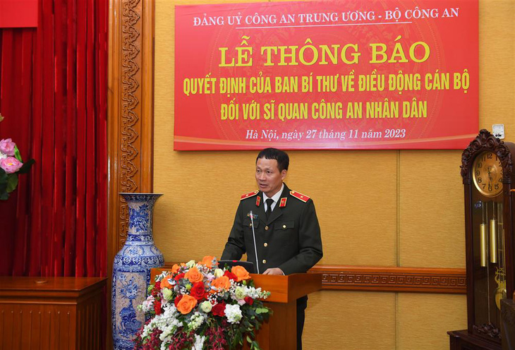 Thiếu tướng Vũ Hồng Văn phát biểu tại buổi lễ - Ảnh: Bộ Công an
