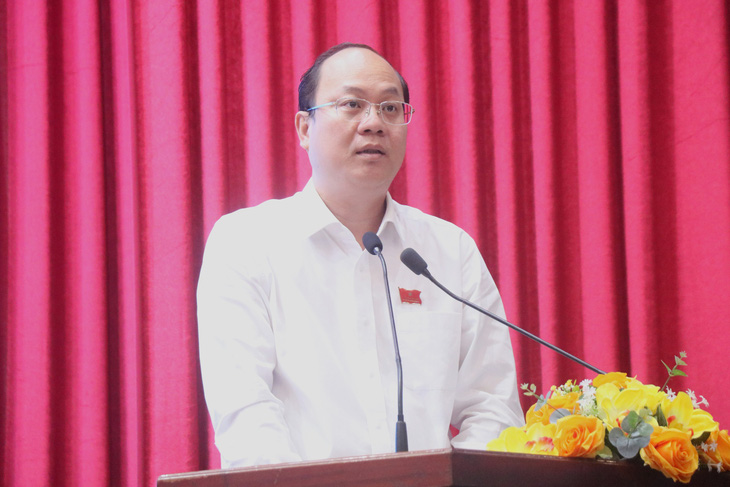 Phó bí thư Thành ủy Nguyễn Hồ Hải phát biểu tại buổi tiếp xúc - Ảnh: CẨM NƯƠNG 