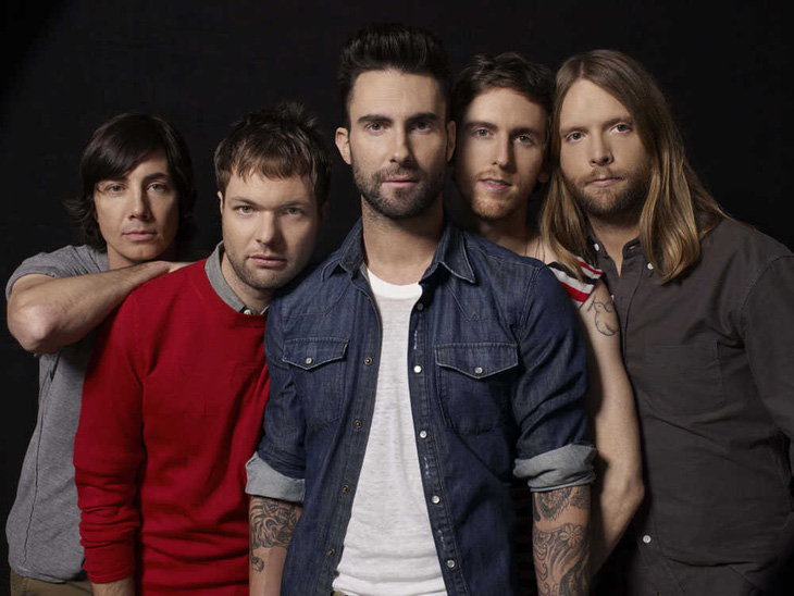 Ban nhạc Maroon 5, người đứng giữa là giọng ca chính, thủ lĩnh Adam Levine - Ảnh: NPR