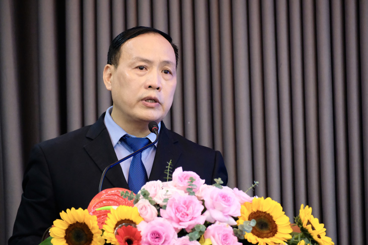 GS.TSKH Nguyễn Đình Đức - chủ tịch Hội đồng Trường đại học Công nghệ phát biểu tại buổi lễ - Ảnh: NGUYÊN BẢO