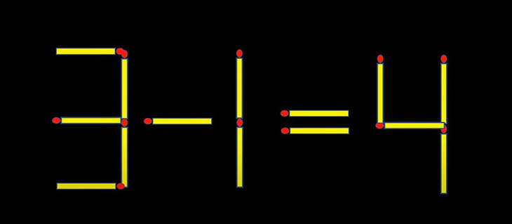 Thử tài IQ: Di chuyển một que diêm để 6+4-1=3 thành phép tính đúng- Ảnh 6.