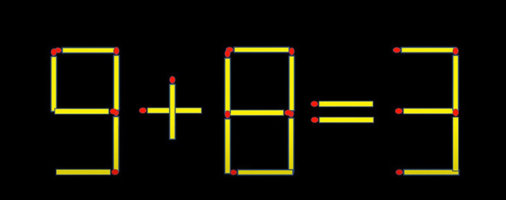 Thử tài IQ: Di chuyển một que diêm để 1-3=2 thành phép tính đúng- Ảnh 5.