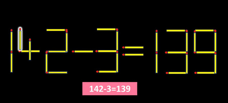 Thử tài IQ: Di chuyển một que diêm để 1+2-3=199 thành phép tính đúng- Ảnh 2.
