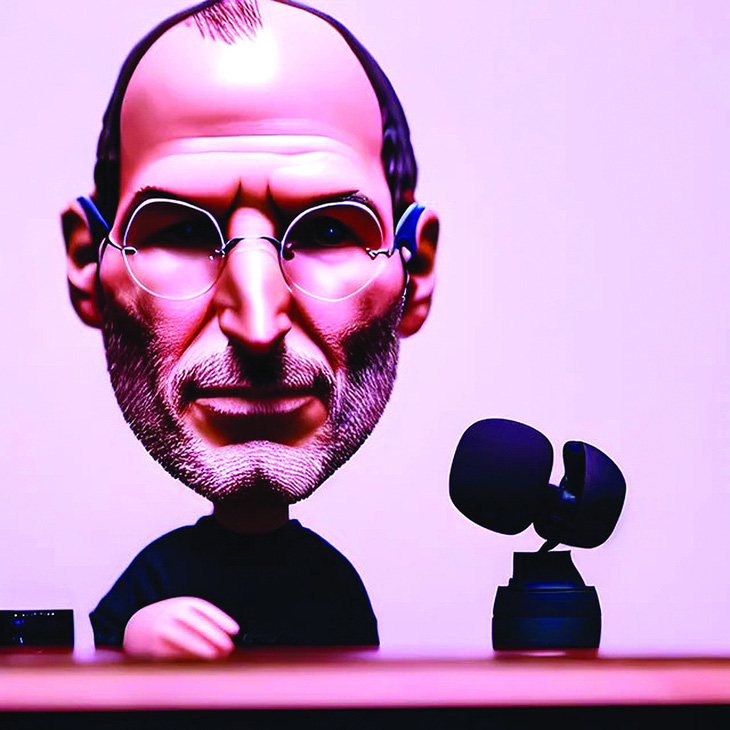 Nếu Steve Jobs tham gia podcast, trong hình dung của AI.