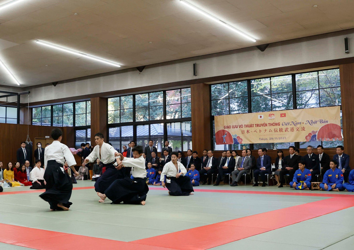 Màn biểu diễn Võ đạo Nhật Bản tại buổi giao lưu võ thuật Việt Nam - Nhật Bản - Ảnh: TTXVN
