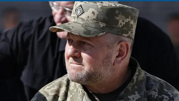 Tướng Valerii Zaluzhnyi - tổng tư lệnh Lực lượng vũ trang Ukraine - tại sự kiện kỷ niệm Ngày độc lập của Ukraine 24-8, tại Kiev - Ảnh: CNBC
