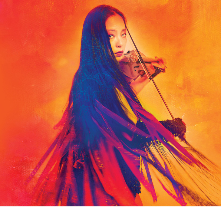 Hình ảnh ấn tượng của nghệ sĩ violin Trịnh Minh Hiền ở bìa album Phượng Linh - Ảnh: NVCC