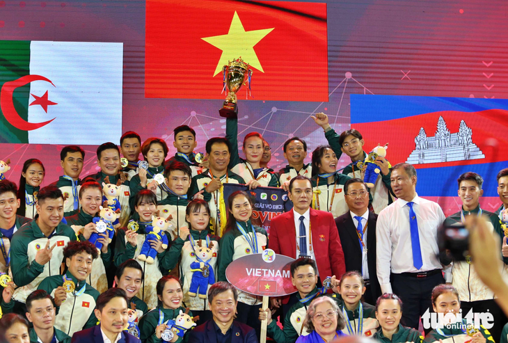 Vovinam Việt Nam với vị trí nhất toàn đoàn - Ảnh: QUANG THỊNH