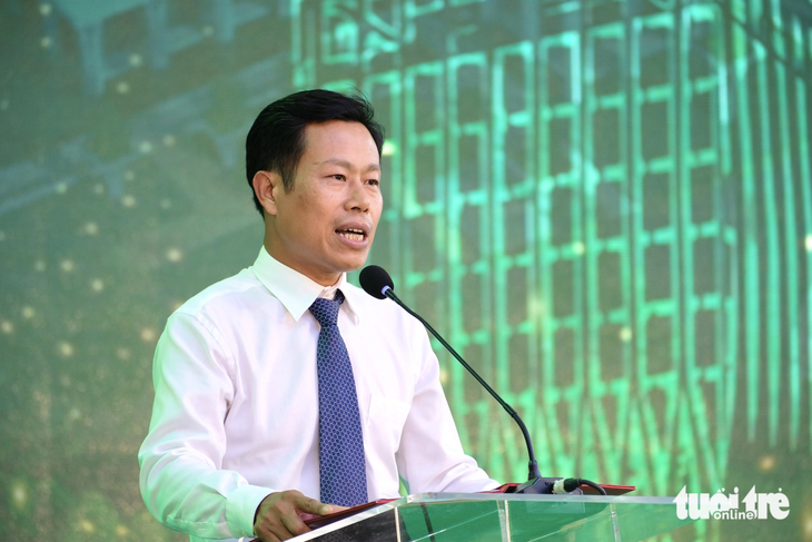 Ông Lê Quân - giám đốc Đại học Quốc gia Hà Nội - phát biểu tại hội nghị - Ảnh: NGUYÊN BẢO