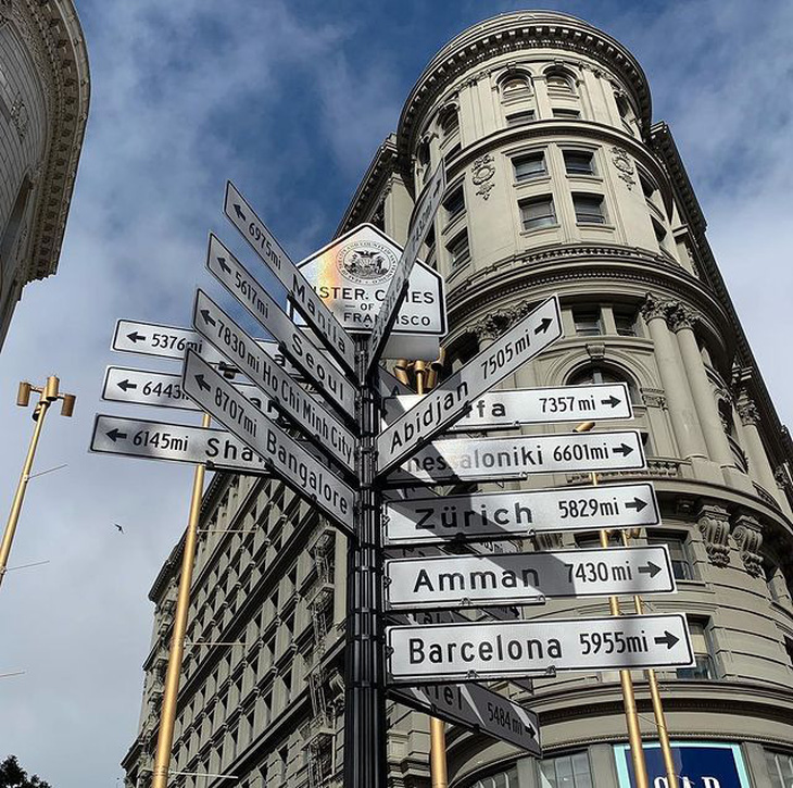 TP.HCM xuất hiện trên một biểu tượng hữu nghị giữa thành phố San Francisco (Mỹ) và các địa phương quốc tế - Ảnh Instagram madeleine.adkins