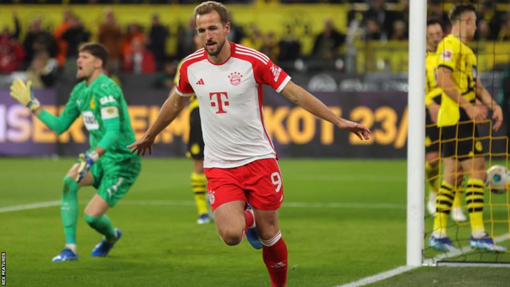 Harry Kane lập hat-trick giúp Bayern Munich đè bẹp Dortmund 4-0 Ảnh: Getty Images