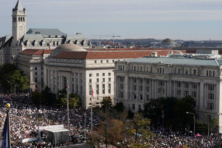 Người biểu tình ủng hộ Palestine ở Washington DC, Mỹ, ngày 4-11 - Ảnh: REUTERS