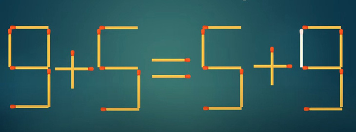 Thử tài IQ: Di chuyển một que diêm để 9+6=5+3 thành phép tính đúng - Ảnh 1.