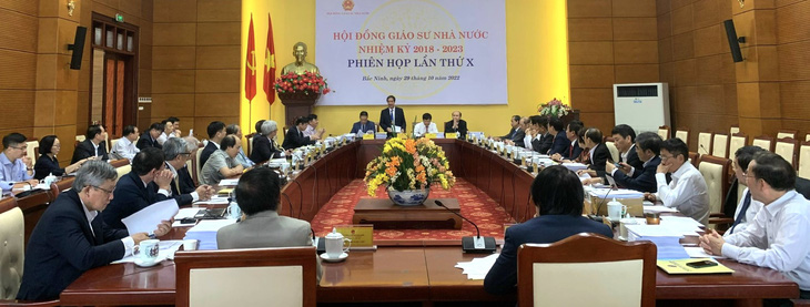 Hội đồng Giáo sư nhà nước họp phiên họp lần thứ 10 - Ảnh: HĐGSNN