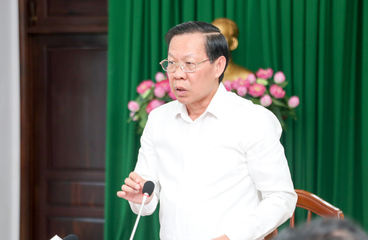 Chủ tịch UBND TP.HCM Phan Văn Mãi phát biểu kết luận - Ảnh: THẢO LÊ 