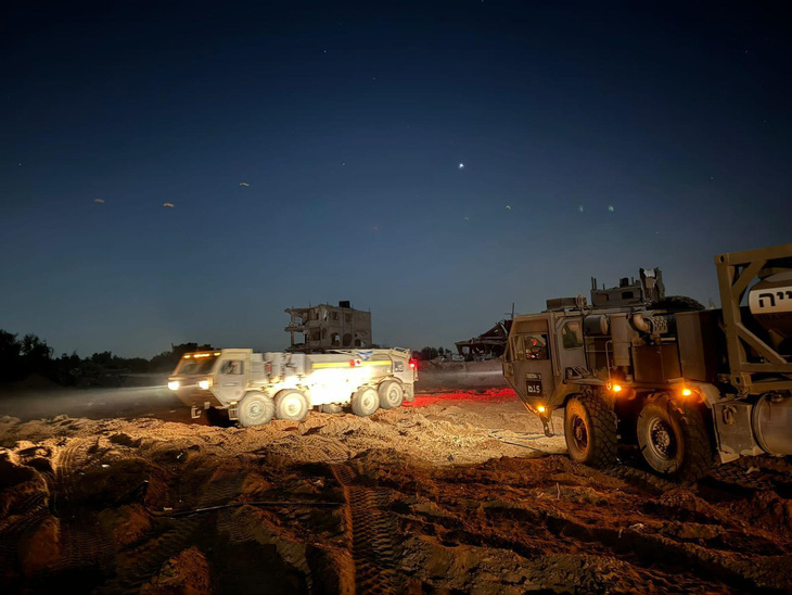 Xe tiếp tế của quân đội Israel tại Dải Gaza - Ảnh: Quân đội Israel