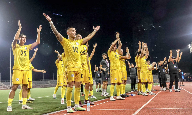 Các cầu thủ Philippines tự tin trước trận gặp Việt Nam - Ảnh: PFF